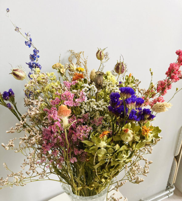 Bouquet de fleurs séchées, pétales de fleurs séchées maxi