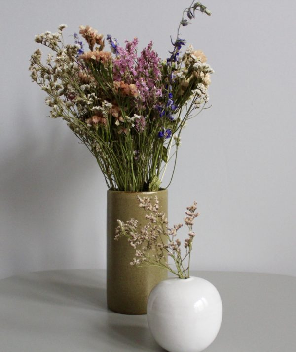 Vase rond blanc Atelier Fra Ginger Flower