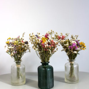 Trio minis vases et bouquets Ginger Flower