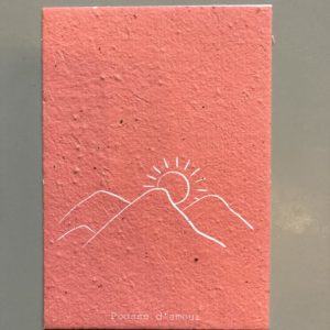 Carte papier papier ensemencé Ginger Flower - Pousse d'amour