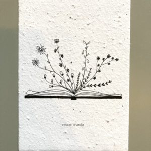 Carte papier papier ensemencé Ginger Flower - Pousse d'amour